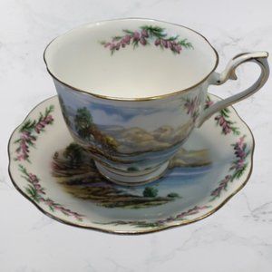 Bone China - Tea Cup and Saucer Set - Road To The Isles Pattern